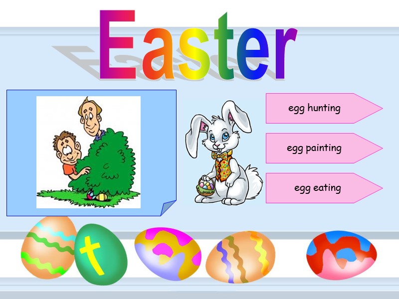 Easter egg hunting egg painting egg eating